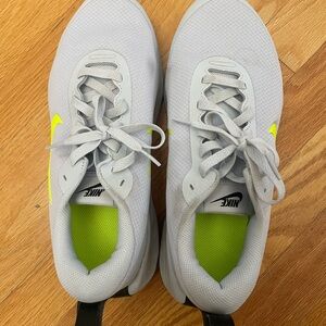 Nike Light Gray and Neon Yellow Sneakers